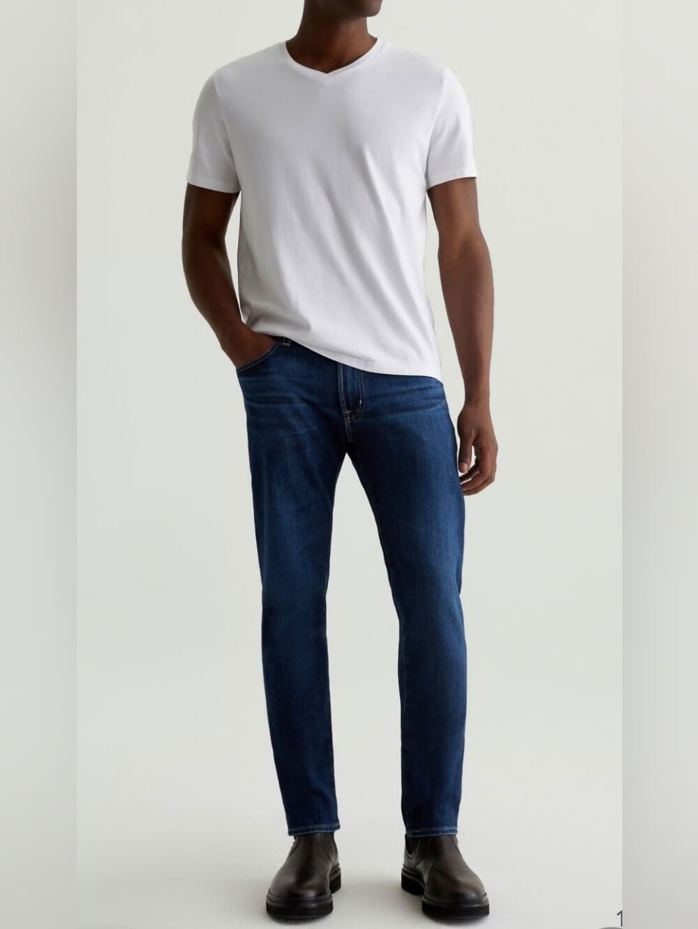 NWOT Ag Adriano Goldschmied Tellis Men's Slim Straight in Dark Blue Jeans